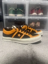 Converse One Star Academy 167137C Shoe Sneaker Unisex Black Orange SZ M 5 W 7