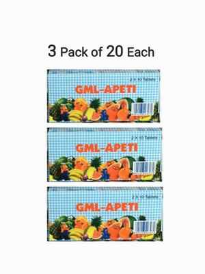 #ad 3 × GML Apeti fast ship 60 tabz $29.99