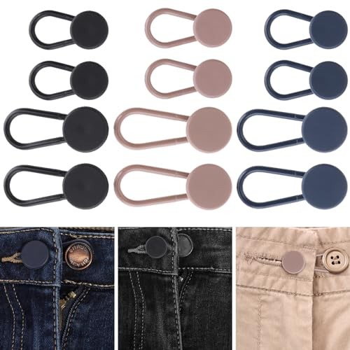 12PCS Pants Button Extender, Flexible Button Extenders for Jeans Elasticity - Bild 1 von 7