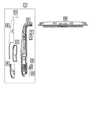 Genuine Mopar Roof Rail Outer Panel Right 68134079AA