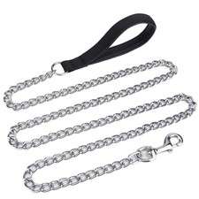 Mogoko 6ft Metal Dog Leash, Heavy Duty Chew Proof Pet Leash Chain with Padded...