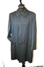 Vintage Burton blue Superfine Covert Venetian wool rain coat Medium mod revival