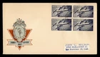 DR WHO 1958 AUSTRALIA FDC QANTAS FLIGHT BLOCK 2S M71663