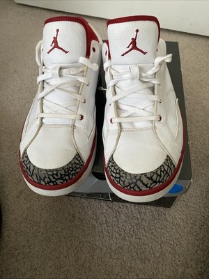 AIR JORDAN 361168-161 Size 11.5 Basketball Shoes White Red Gator Sneakers ~ GUC