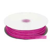 Samtband Geschenkverpackung 50Yard X3/8 Zoll Rosarotes Einseitiges Samtbandrolle
