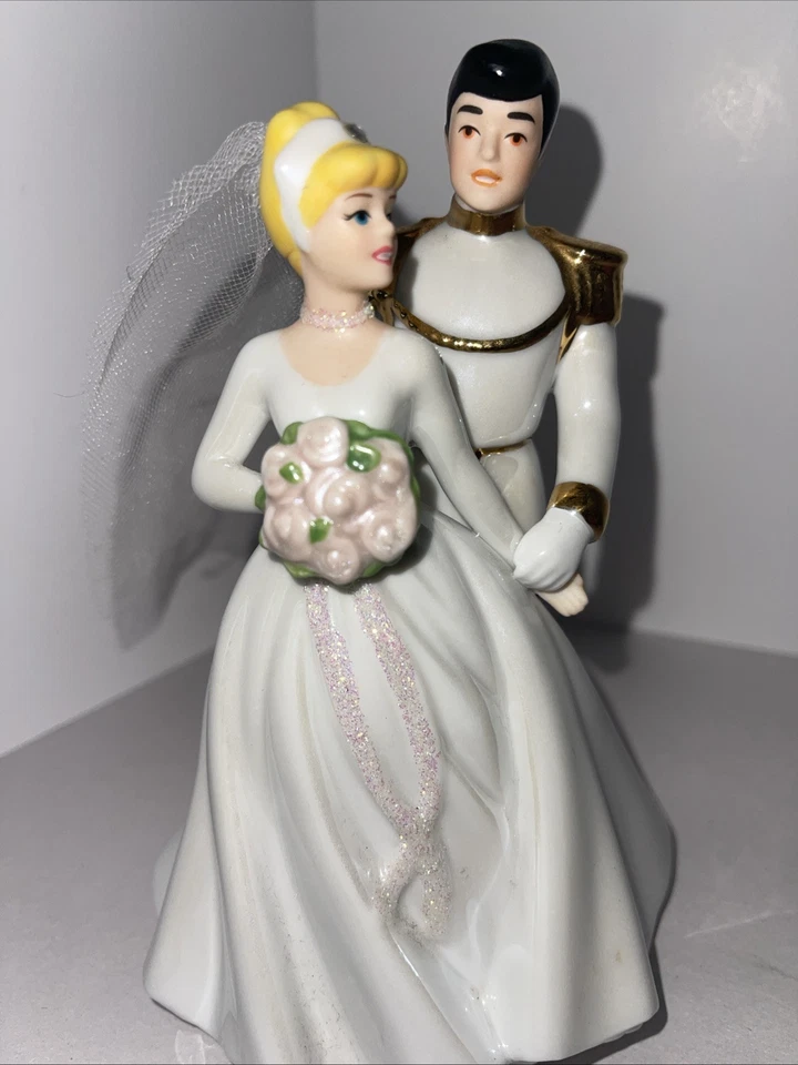 Cinderella Prince Charming Wedding Cake Topper Figurine Groom Bride Disney 5.5” - Image 2 of 4