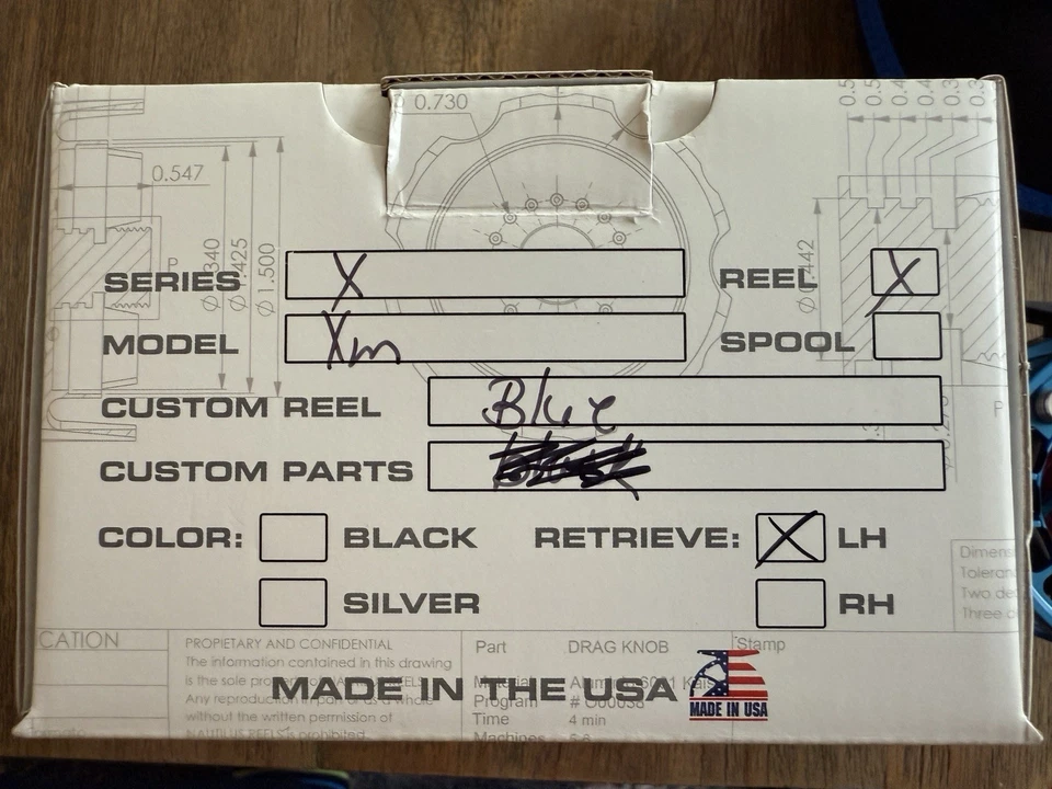 Nautilus XM Custom Blue Fly Reel Mint - Image 2 of 4