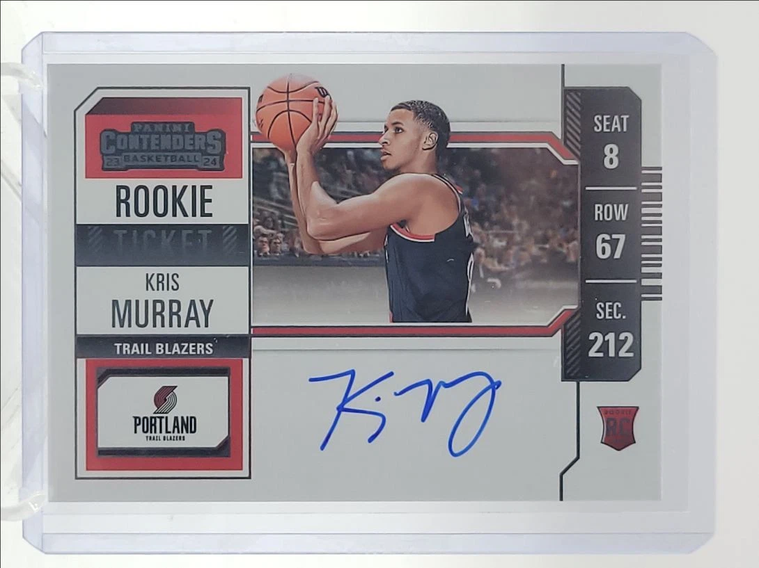 KRIS MURRAY 2023-24 CONTENDERS ROOKIE TICKET VARIATION RC AUTO Q3464