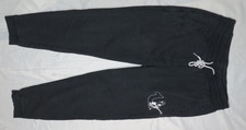 TRUE RELIGION BRAND JEANS MENS L BLACK FLEECE SLIM BRANDED JOGGER SWEATPANT