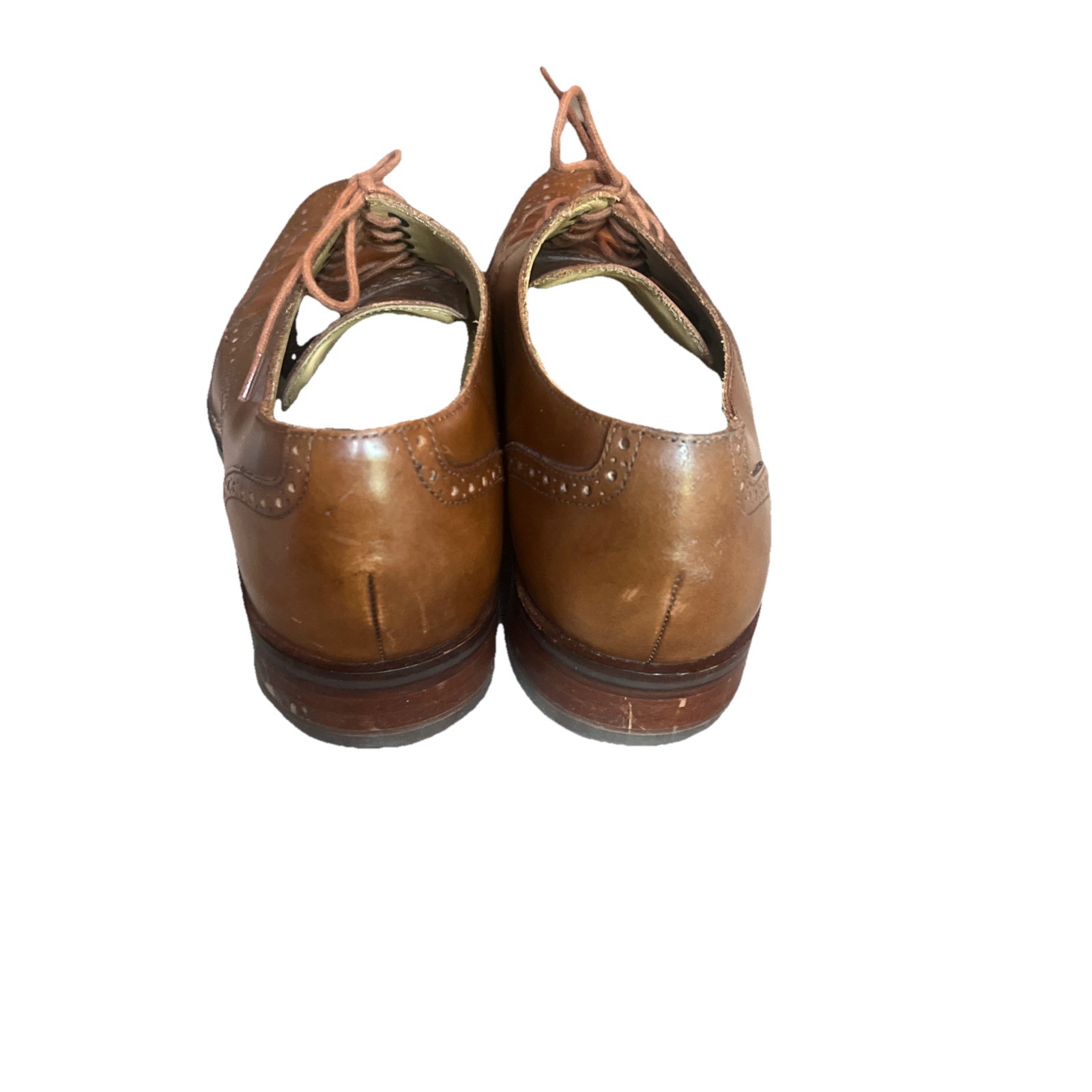 SAOLA Scarpe uomo Cole Haan 10 M sneakers Oxford brogue in pelle marrone alare