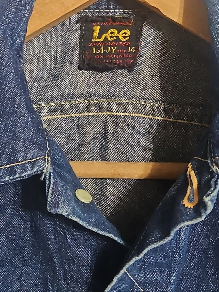 Chaqueta Denim Sanforized Union Rara De Colección Años 50 LEE RIDER ETIQUETA ROJA 131 JY TALLA 14 Foto 2 de 4