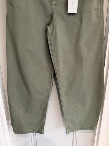 Mint Velvet Green/Khaki Cotton Tapered Barrel Chino Trousers UK 12 - Picture 5 of 10