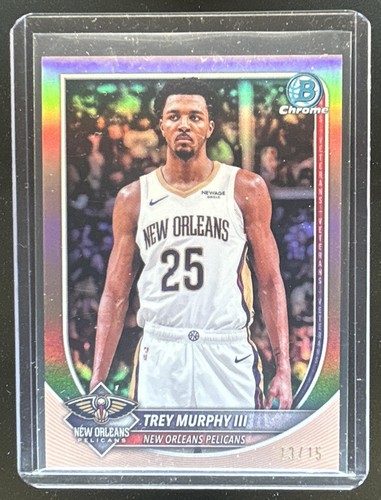 2025-26 Bowman Trey Murphy III Chrome Rose Gold Refractor #/15 Pelicans