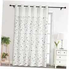  Extra Wide Floral Curtains, 84 x 84 Inches 84"W x 84"L (Pack of 1) Qw-blue