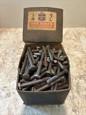 100 Count Nos Bethlehem Steel Hardware 14-20 X 2fine Hex Bolt In Original Box