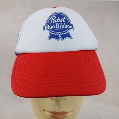 Pabst Blue Ribbon Otto Mens Trucker Cap Mesh Back Adjustable PBR Terry Inside