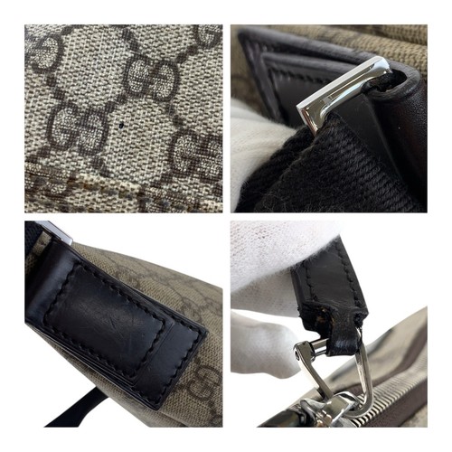 GUCCI 110054 Schultertasche Messenger Bag Beige Braun GG Supreme Canvas GG - Bild 5 von 9