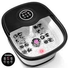 KNQZE Collapsible Foot Spa Bath w/ Heat, Remote, Temp Control, Bubbles  Massage