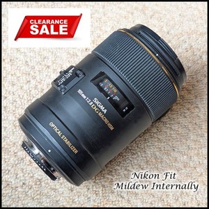 CLEARANCE Nikon fit Sigma 105mm F2.8 HSM Macro Image Stabilizer Lens - Mildew