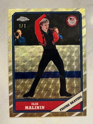 ILIA MALININ 2026 Topps Chrome U.S. Winter Olympics 1986 SUPERFRACTOR #'d 1/1