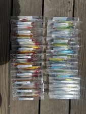 40 Count - ~2oz (60g) Flat Fall Butterfly Jiggy Jig For Halibut Bass Rockfish 