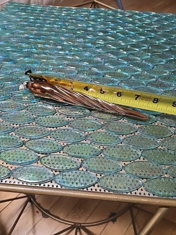 Vintage Blown Mercury Glass Twisted Large 7.5" Icicle Christmas Ornament Germany