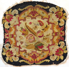 Broderie tapisserie de siège Napoléon III époque 19ème n° 2