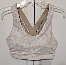 Old Navy Active Sports Bra Powersoft Size Large Support Go-Dry Tan J-16