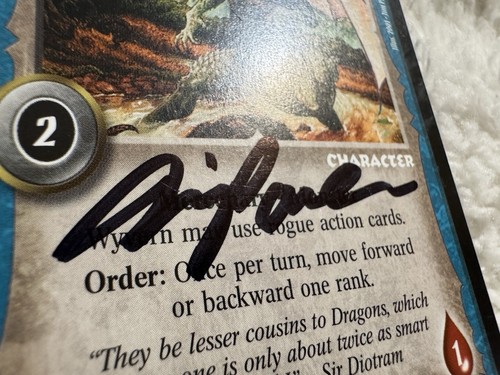 🐲 Warlord: Saga of the Storm CCG - Artist Signed - Jim Pavelec - Thunic Wyvern - Picture 5 of 5