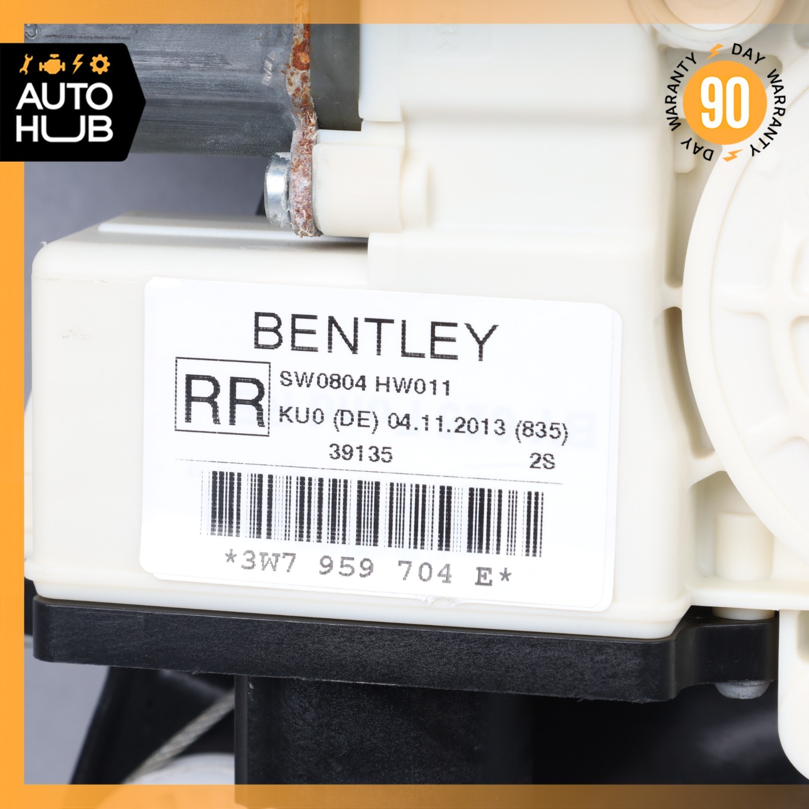12-18 Bentley Continental GTC Rear Right Quarter Window Regulator w/ Motor OEM