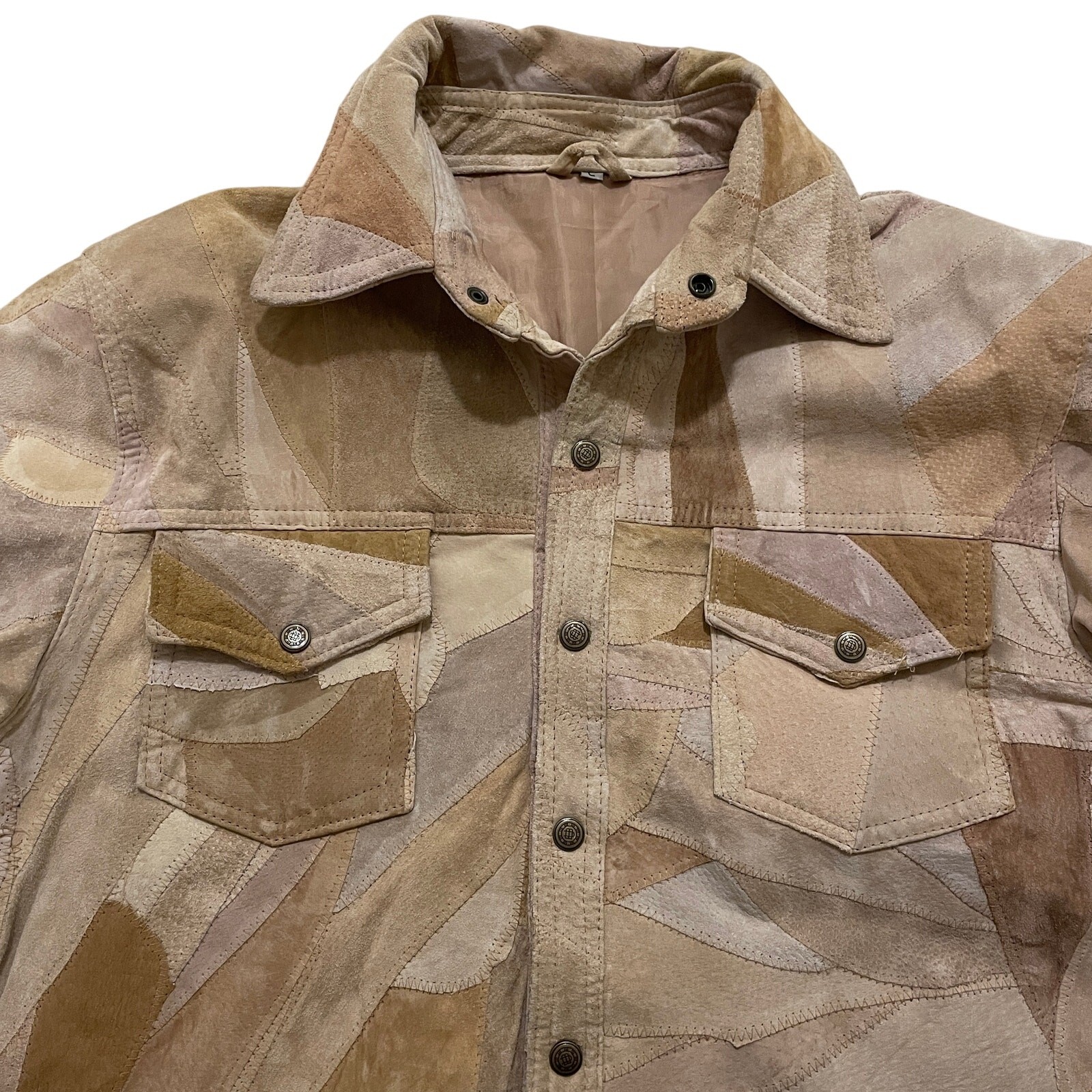 Patchwork Suede Jacket 70 | Genuine Leather L Wes… - image 3