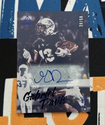 2020 Luminance Football Gabriel Davis Blue Parallel Rookie Auto Card #/50