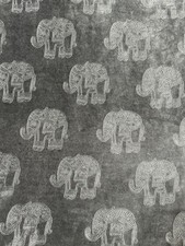 GORGEOUS ELEPHANT PRINT DARK GRAY THROW BLANKET 84" X 60" MUST SEE L K