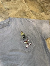 Vintage 90s Marvin Martian Looney Tunes Pocket Tee Underpants XXL 25x30 Cartoon