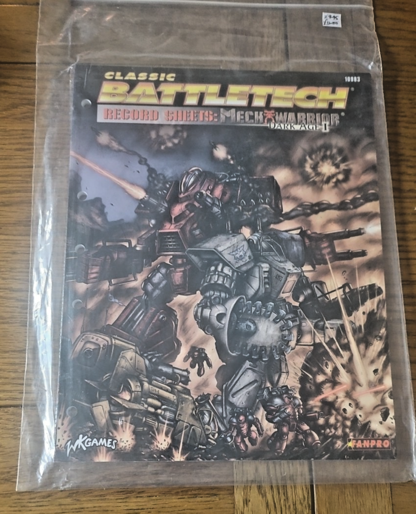Classic Battletech Mech Warrior Dark Age 1 Record Sheets 10983 NEW in bag