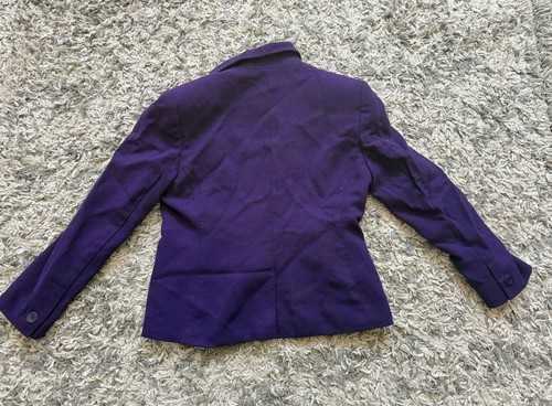 KASPER Solid Purple Suit Jacket Blazer 6P Petite - Picture 2 of 9