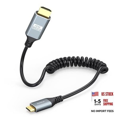 4K Mini HDMI to HDMI Coiled CableFT-3FT for Camera Field Monitor, 1FT-3.3FT 1