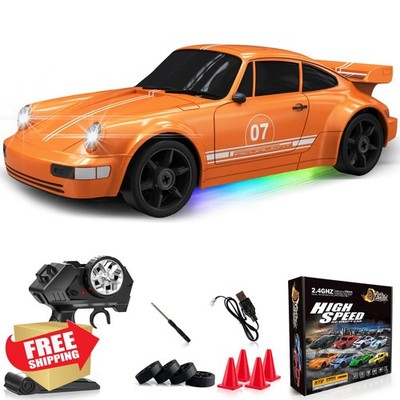 LFOLUSU RC Drift Car Orange 1:24 4WD