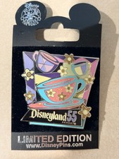 Disney DLR 55th Anniversary Cast  Disneyland Pin Le750 Retro Mad Tea Cup Party