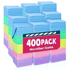 Microfiber Towels Bulk-Cleaning Cloths, Microfiber Towels for 400 Pack 5 Colors