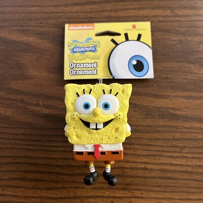 2014 Sponge Bob Square Pants Christmas Ornament American Greetings  Present Back