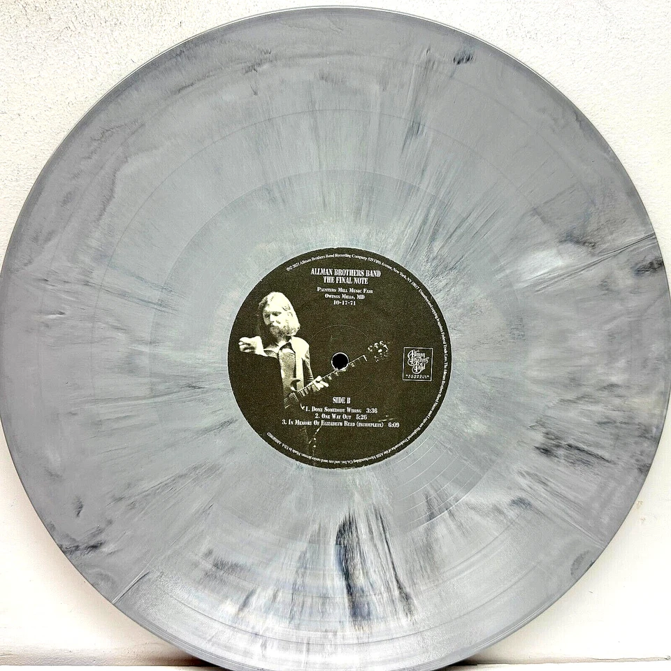 The Allman Brothers Band The Final Note RSD 2021 B&W Vinyl Records 1st Press - Image 3 of 4