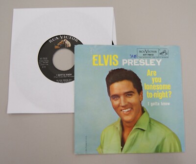 Elvis Presley ARE YOU LONESOME 45 w Picture Sleeve~RCA 47-7810, EX-/VG+, R-0861