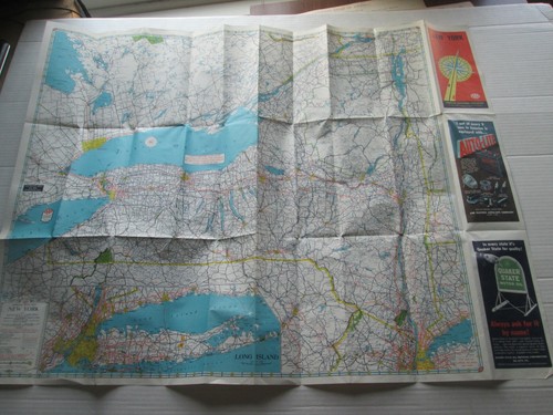1957 "NEW YORK" STATE & CITY, AMERICAN AUTOMOBILE ASSOCIATION MAP. - Picture 2 of 11