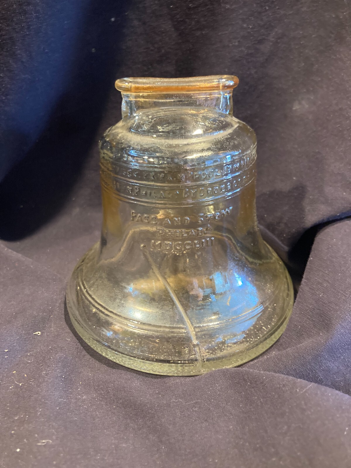 Vintage Liberty Bell Carnival Glass Bank 1776-1976