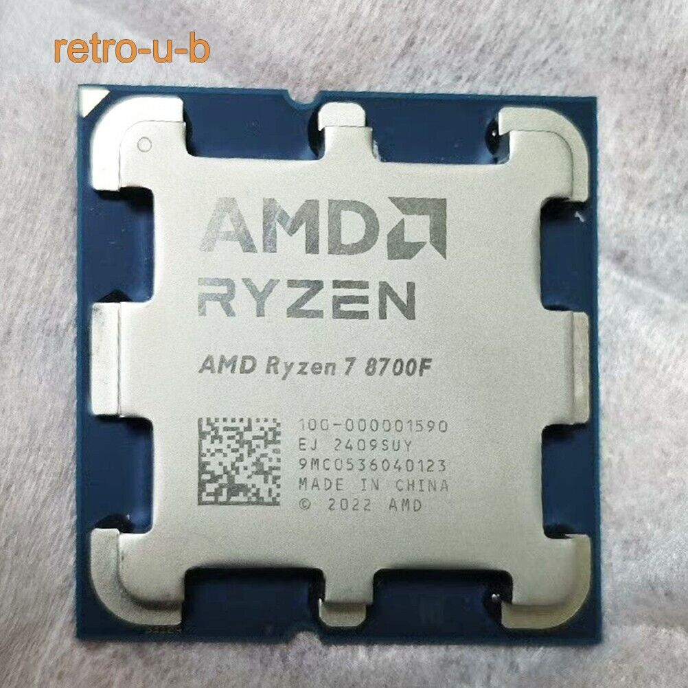 AMD Ryzen 7 8700F AM5 4.1 GHz 8-Core R7 8700F 16MB 65W CPU AMD Ryzen 7 8700F AM5 4.1 GHz 8-Core R7 8700F 16MB 65W CPU