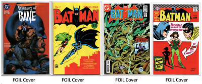 Batman #1 357 181 & Vengeance of Bane 1 FOIL Cover FACSIMILE Set Lot 2023