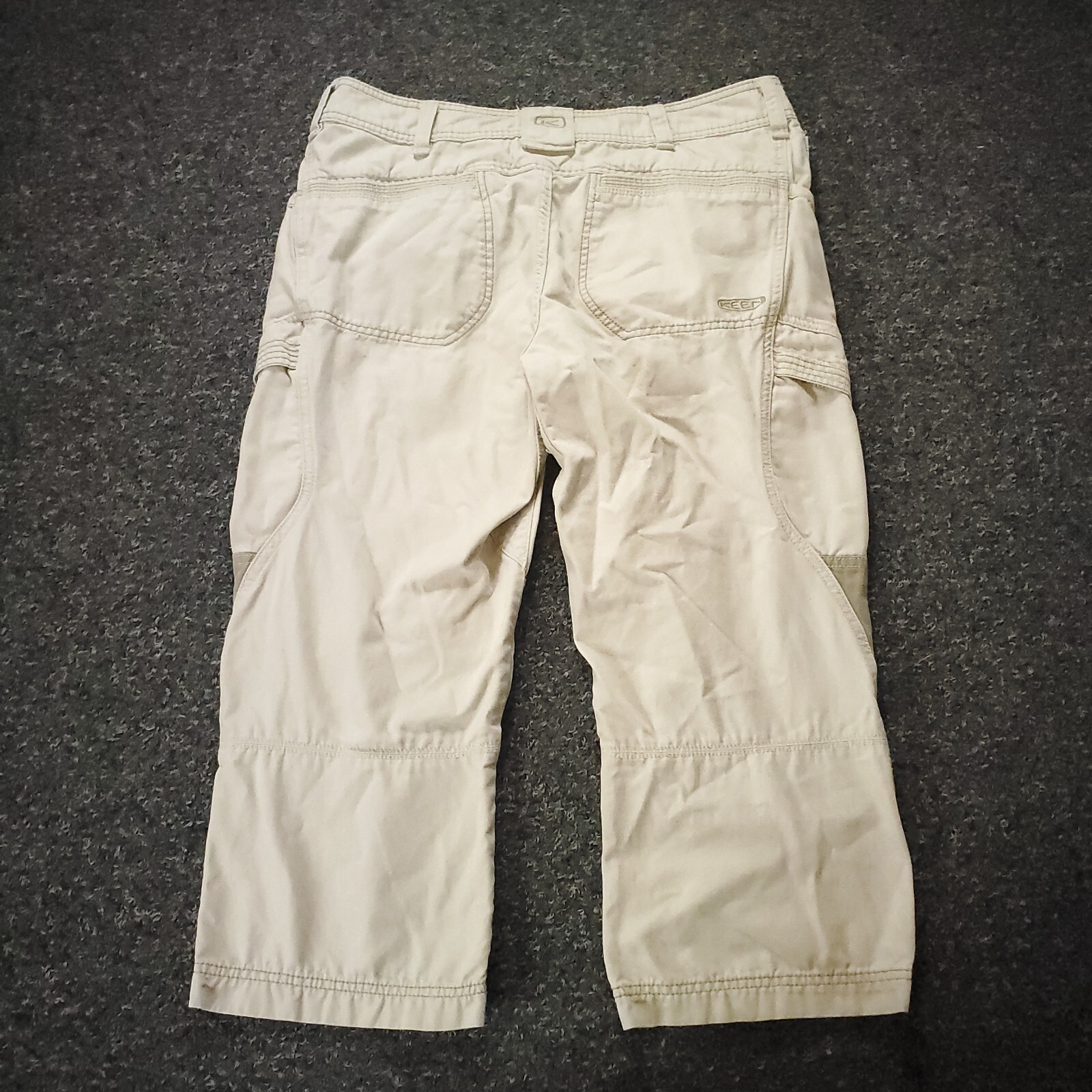 Pantalone Keen donna 12 beige kaki outdoor Capri tasche cargo cotone escursionismo