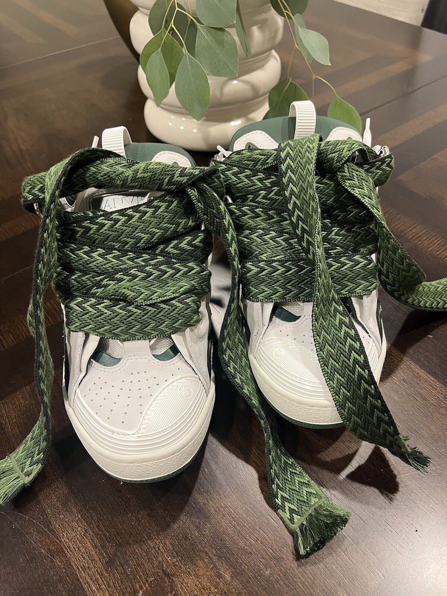 新品未使用　LANVIN CURB SNEAKERS スニーカー Lanvin Curb lace-up Sneakers | Grey | FARFETCH