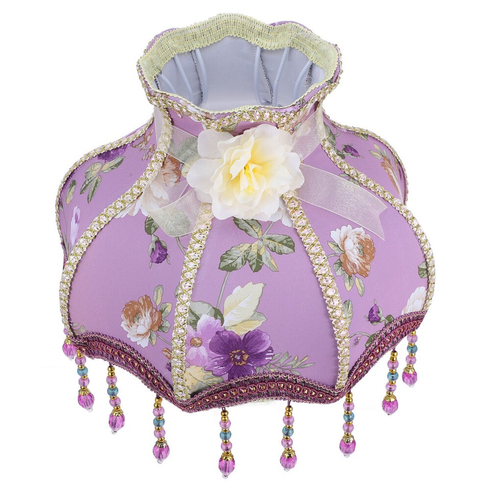 Grow Light Stand Lamp Shade with Tassels Printed Princess Lampshade eBay